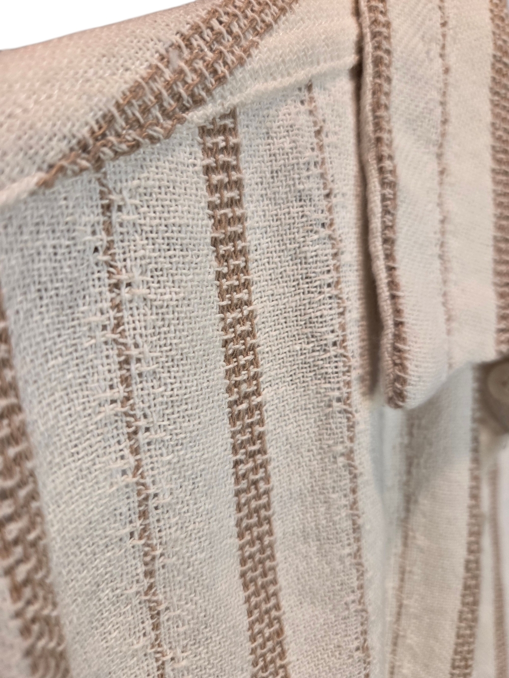 Zara Striped Short Sleeve Button-Up Shirt - Picture 3 of 6